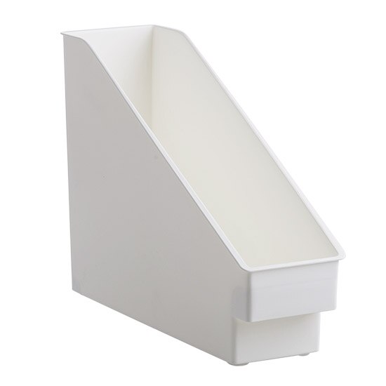 School Supplies Document Storage Basket Desk File Storage Box Office Organizer Magazine Holder: White