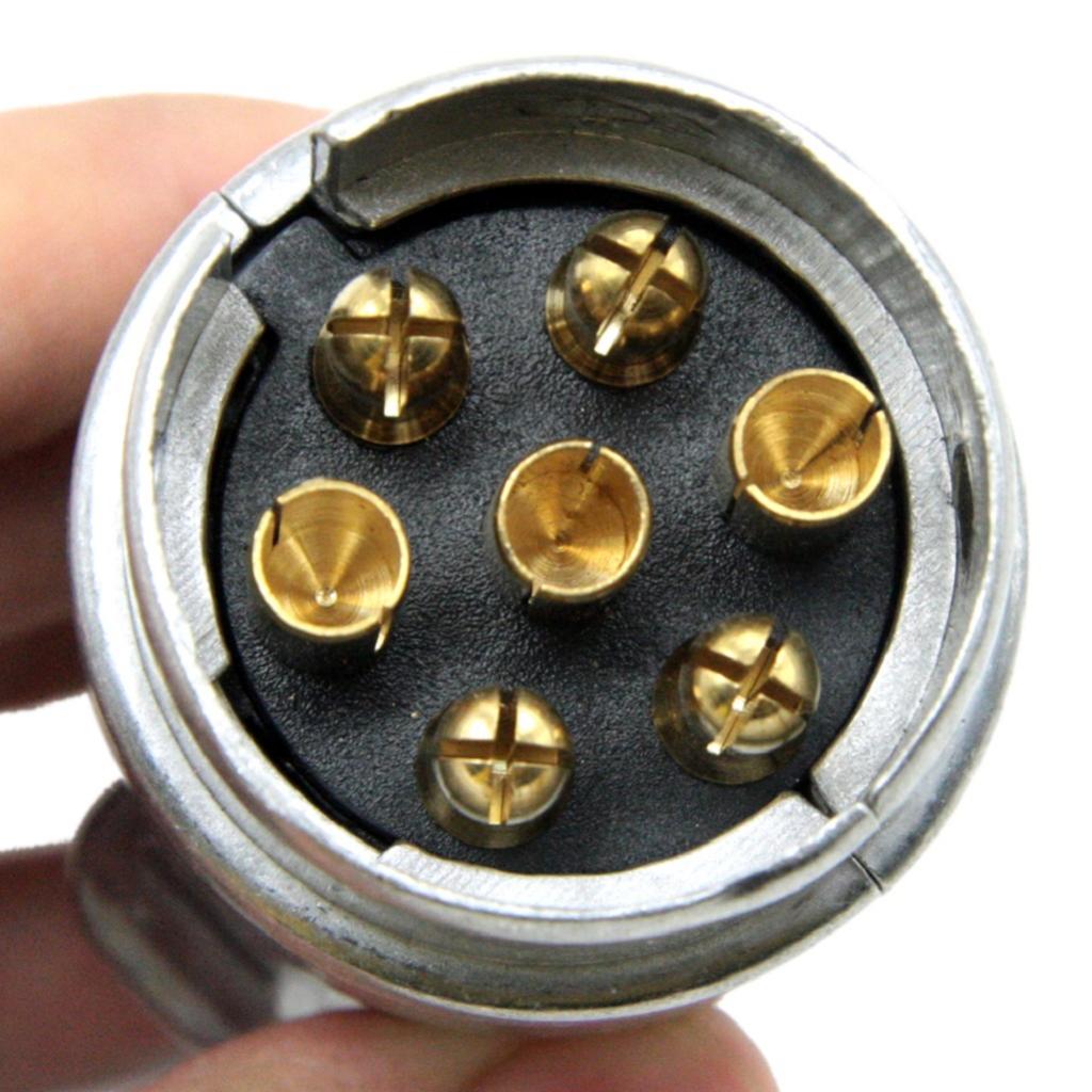 7 Pin Trailer Connector Plug Socket Caravan RV Towing Wiring Adapter