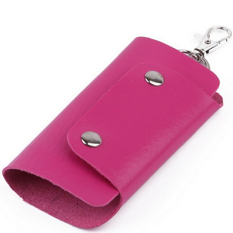 Velishy Mini Key Wallet Purse Cheap Candy Colors Women Men's PU Leather Pocket Keys Organizer Holder Pouch Case Bag