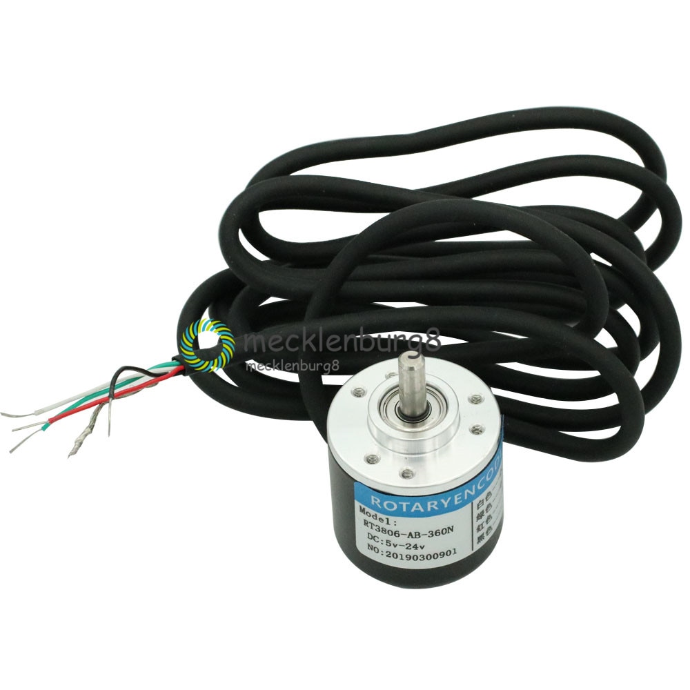 360P/R 600P/R Encoder DC 5V-24V Encoder 360p 600p Incremental Rotary AB 2 Phases 6mm Shaft Suit For Displacement Measurement
