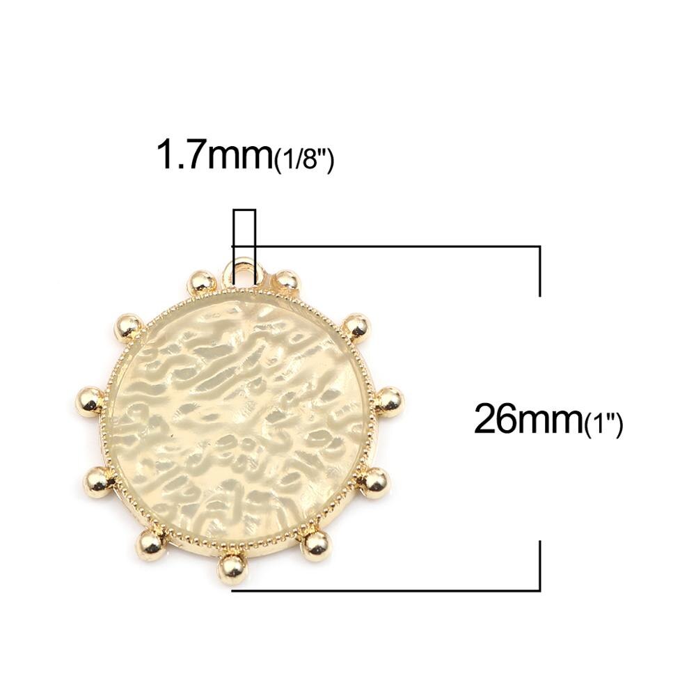 DoreenBeads Reize Runde Gold Überzogene Blass Gelb Orange Rosa Bunte Schmuck DIY Erkenntnisse Handgemachte Armbinde Komponenten, 10 Stck: 1