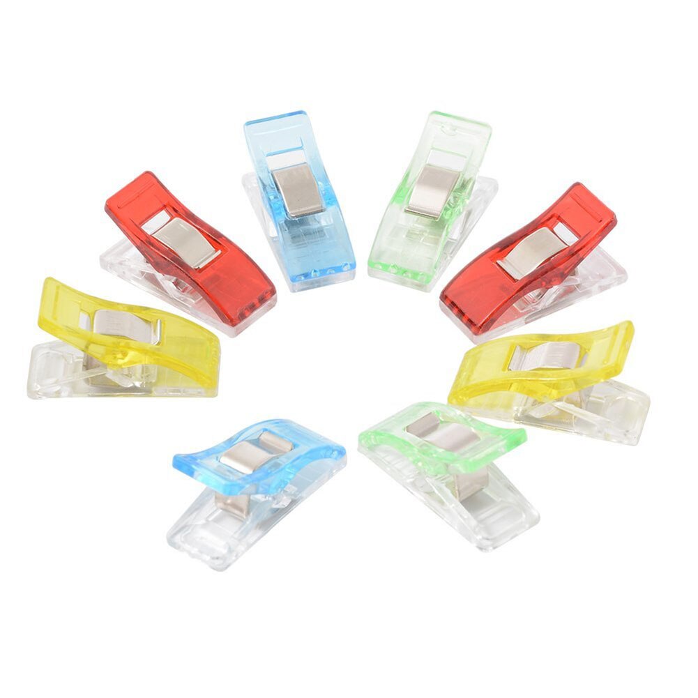 100pcs Plastic Clip Clamp Patchwork Sewing DIY Craft Quilt Binding