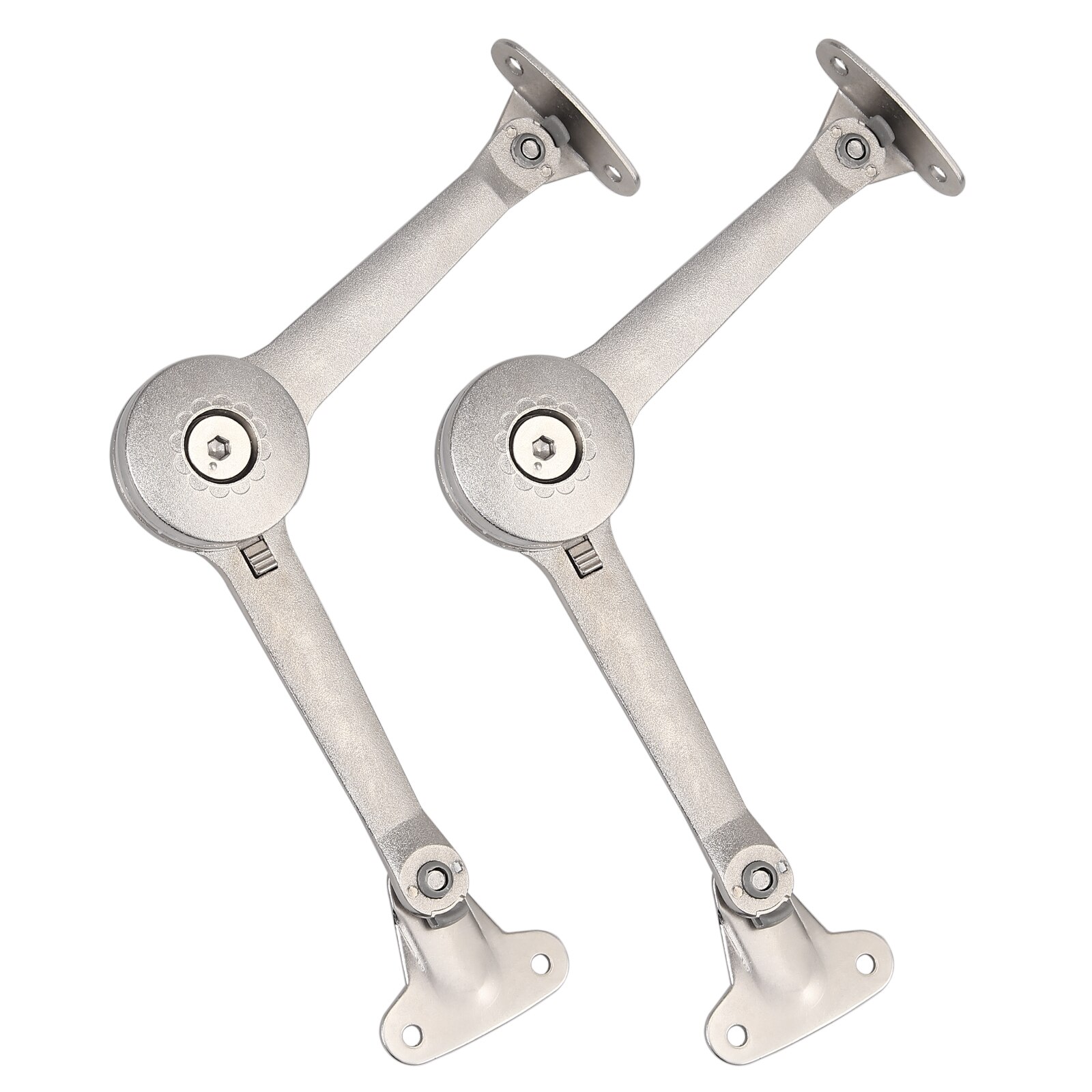TANiCE 2 Pcs Pattern Free Stop Mechanical flap Support Hinge Movable Support Bar Cabinet Hardware Side Mounting Bracket Set