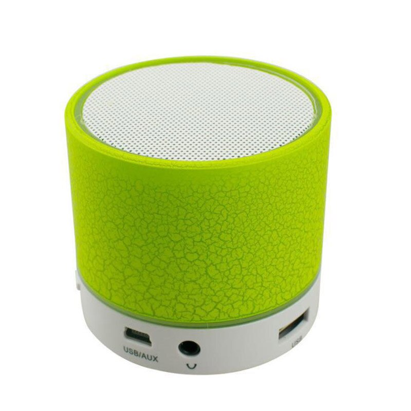 Portable Mini Bluetooth Speakers Wireless Hands Free LED Speaker TF USB FM Sound Music For iPhone X Samsung Mobile Phone: Green