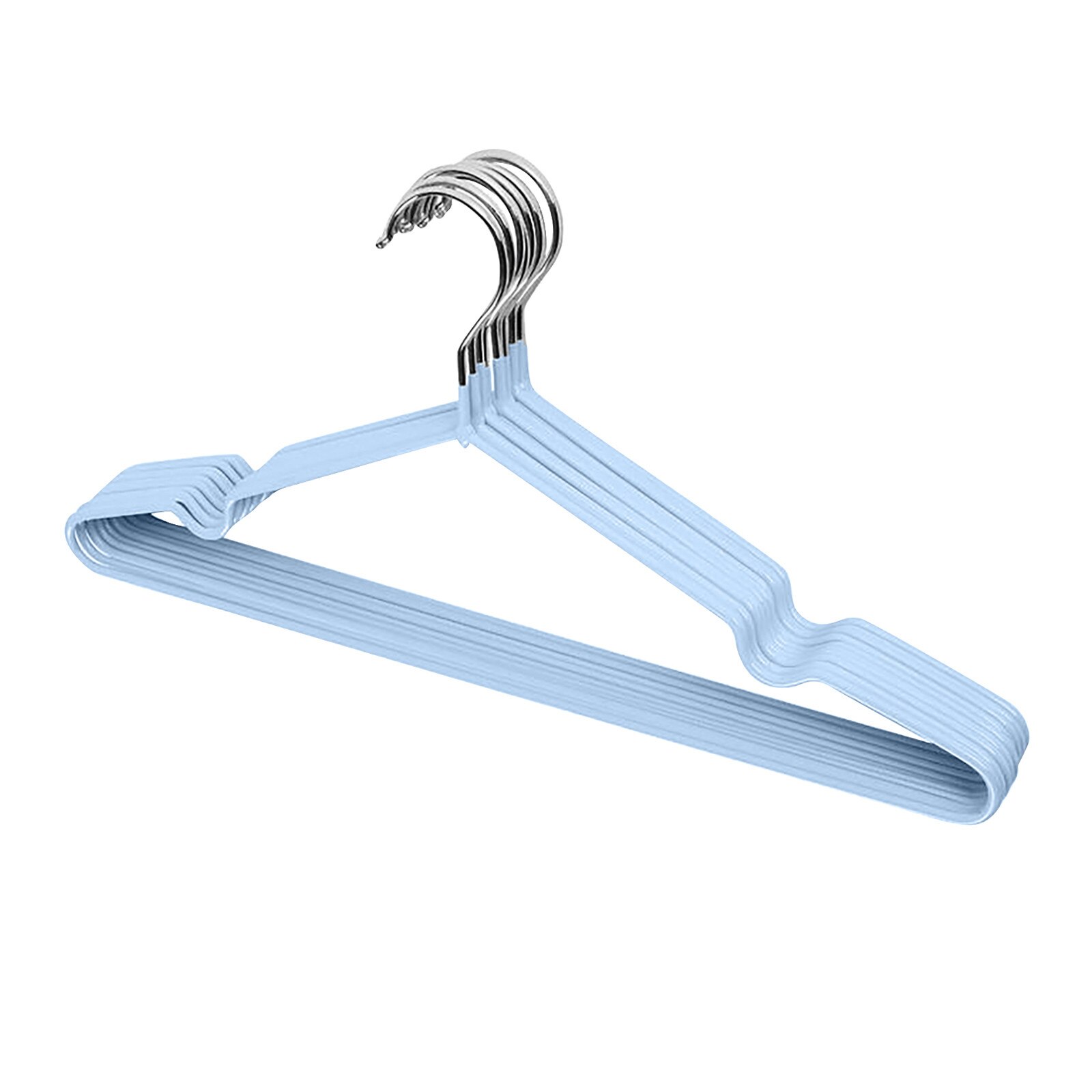 10pcs Non Slip Velvet Hangers Multi-functional Clothes Hanger Space Saving Rack For Home Metal Stainless Steel Clothes Hanger: B