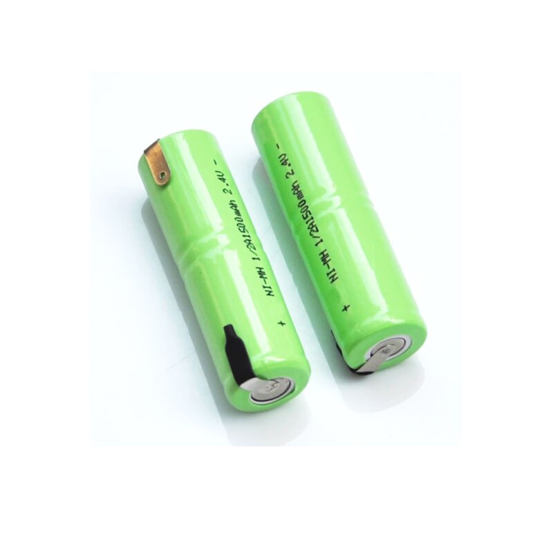 1-3PCS 1500mah 2.4V 1/2A ni-mh rechargeable battery pack 1/2 A nimh cell with welding tabs for electric shaver razor toothbrush