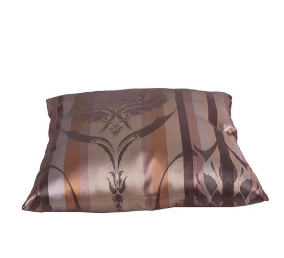 Cojín de tafetán con estampado de capullo, almohada decorativa para sus habitaciones, color marrón y negro,