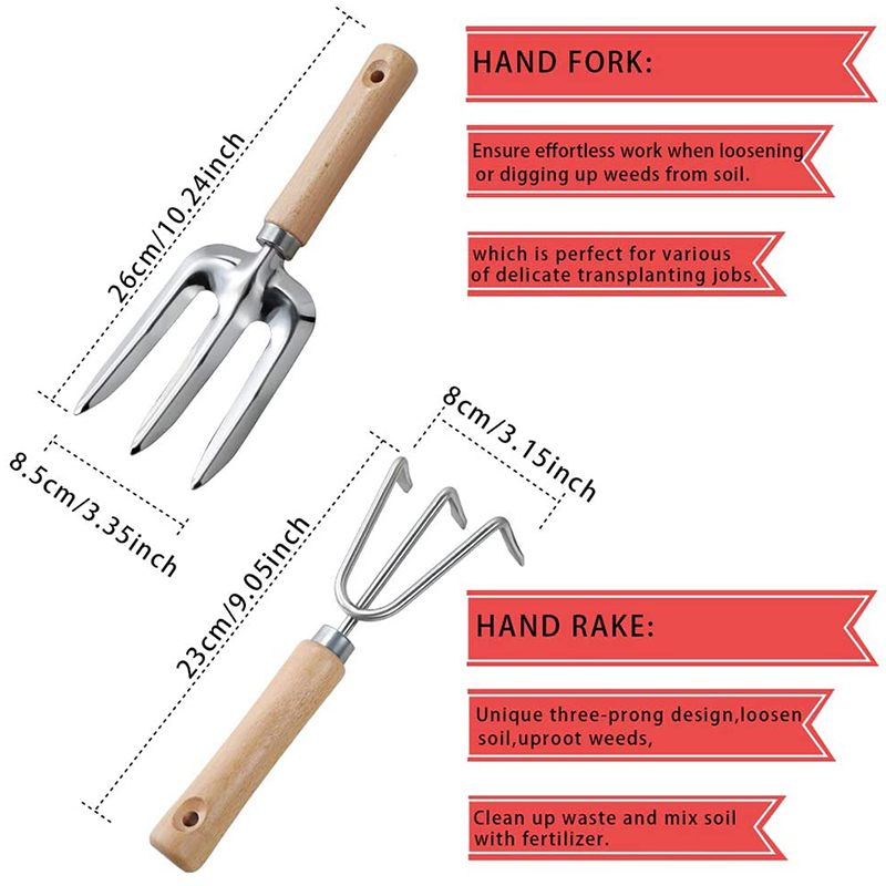 4 Pieces Heavy Duty Garden Hand Tools Kit Garden Tool Set With 200 Pieces Of Adjustable Plant Tie