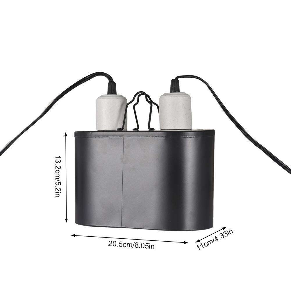 Reptil värme lampa stativ kit dubbla lampkonsol tropisk kupol uvb med 2 oberoende brytare stöd för 2 glödlampor