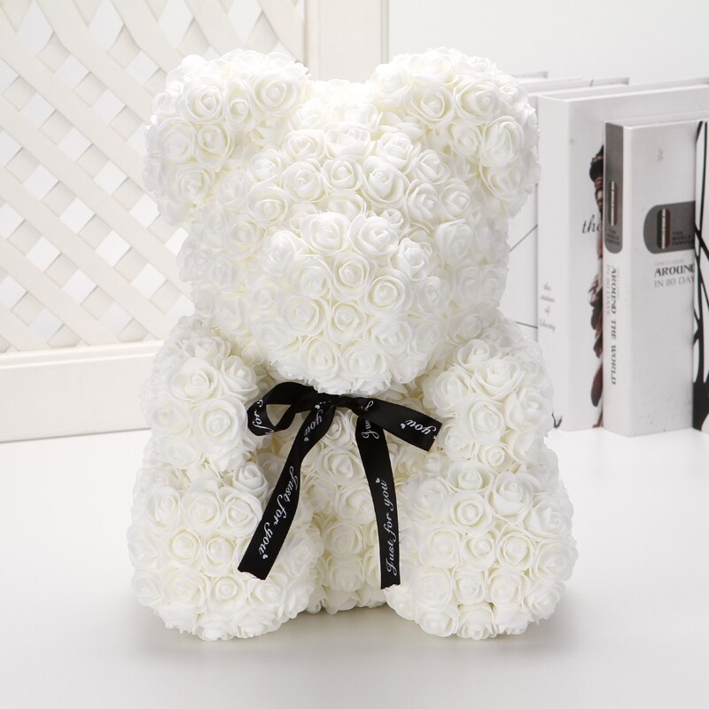Bamse af roser valentinsdag boligdekoration tilbehør bryllup dekorative blomster jul kæreste: 23 40cm