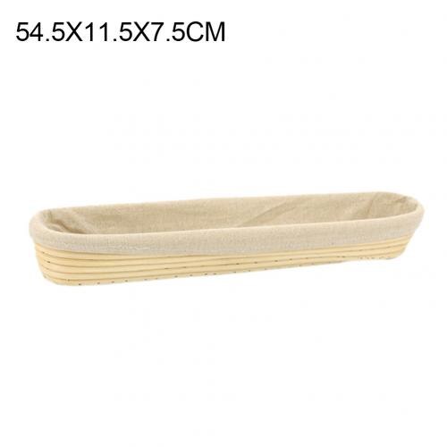 Wicker Baguette Proofing Basket Dough Baskets Baguette Fermentation French Bread Dough Proofing Rattan Basket with Cloth Cover: L
