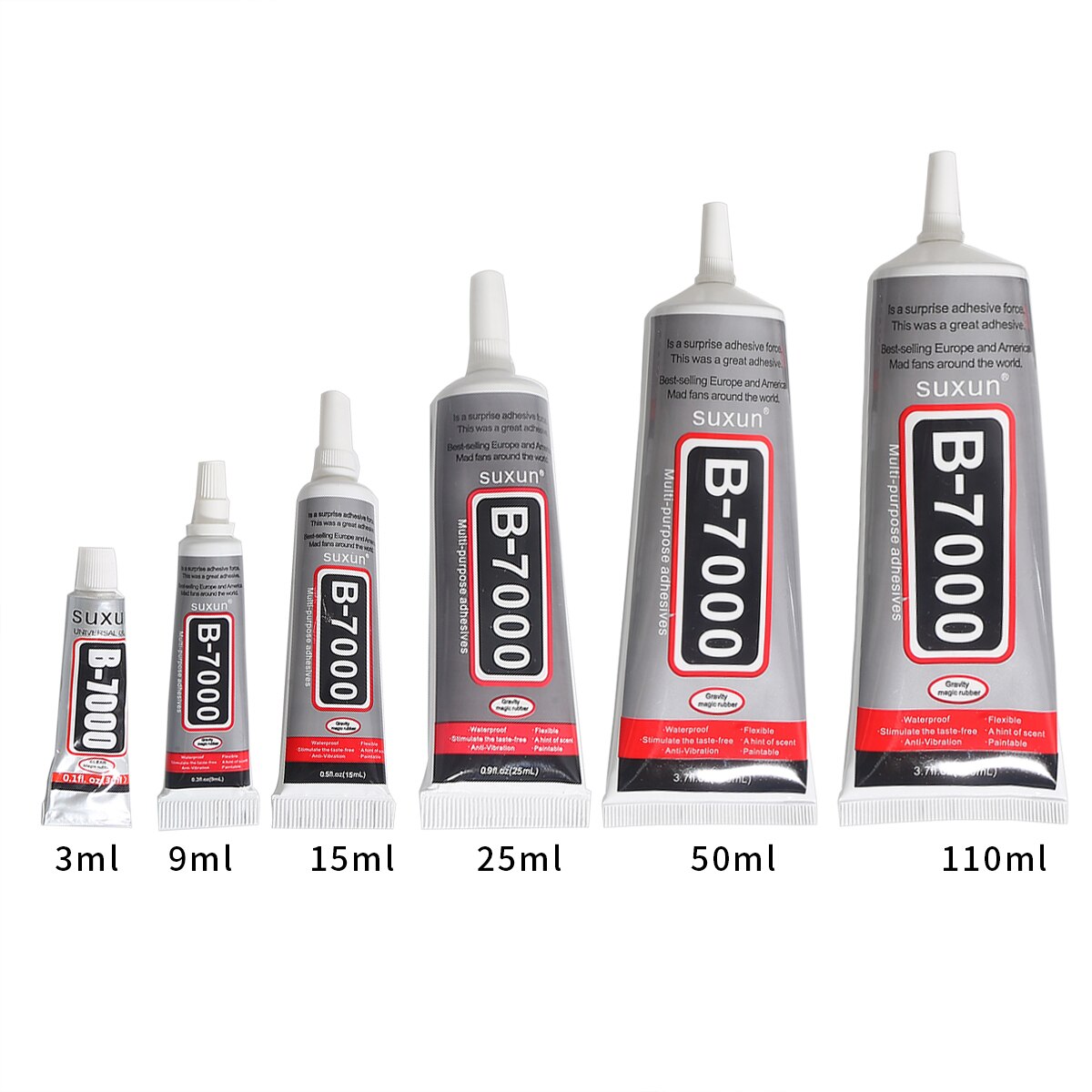 B7000 3/9/15/25/50/110ml Glue Adhesive Epoxy Resin Repair Mobile Phone Screen Glass Glue Rhinestones Crystal DIY Jewelry Craft