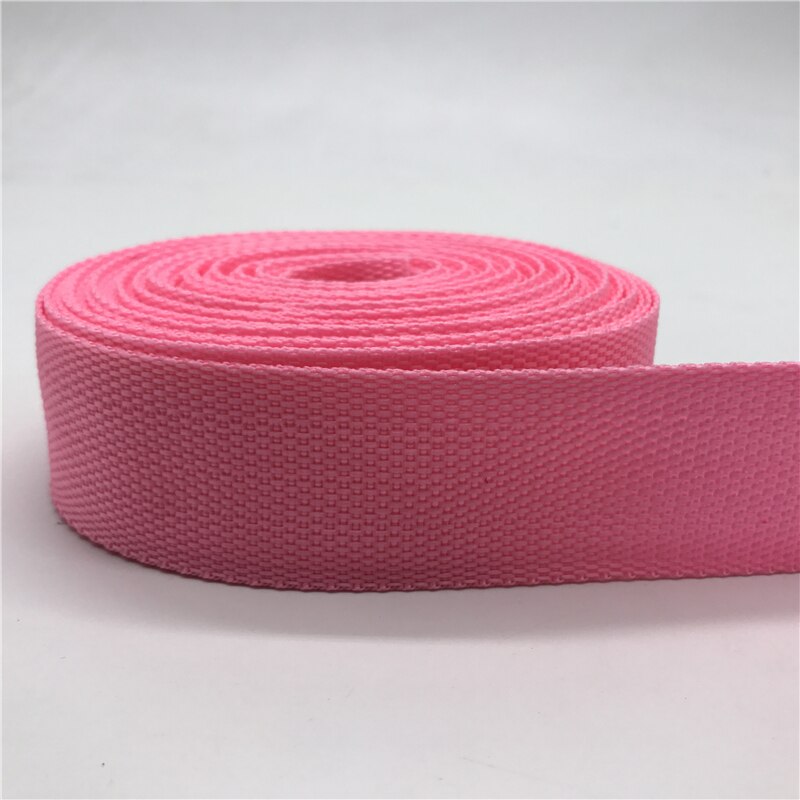 2 jardy 38mm PP wstążka saszetka na pasek nylonowa taśma wstążka do plecaka taśma szyta torba akcesoria do paska: Pink
