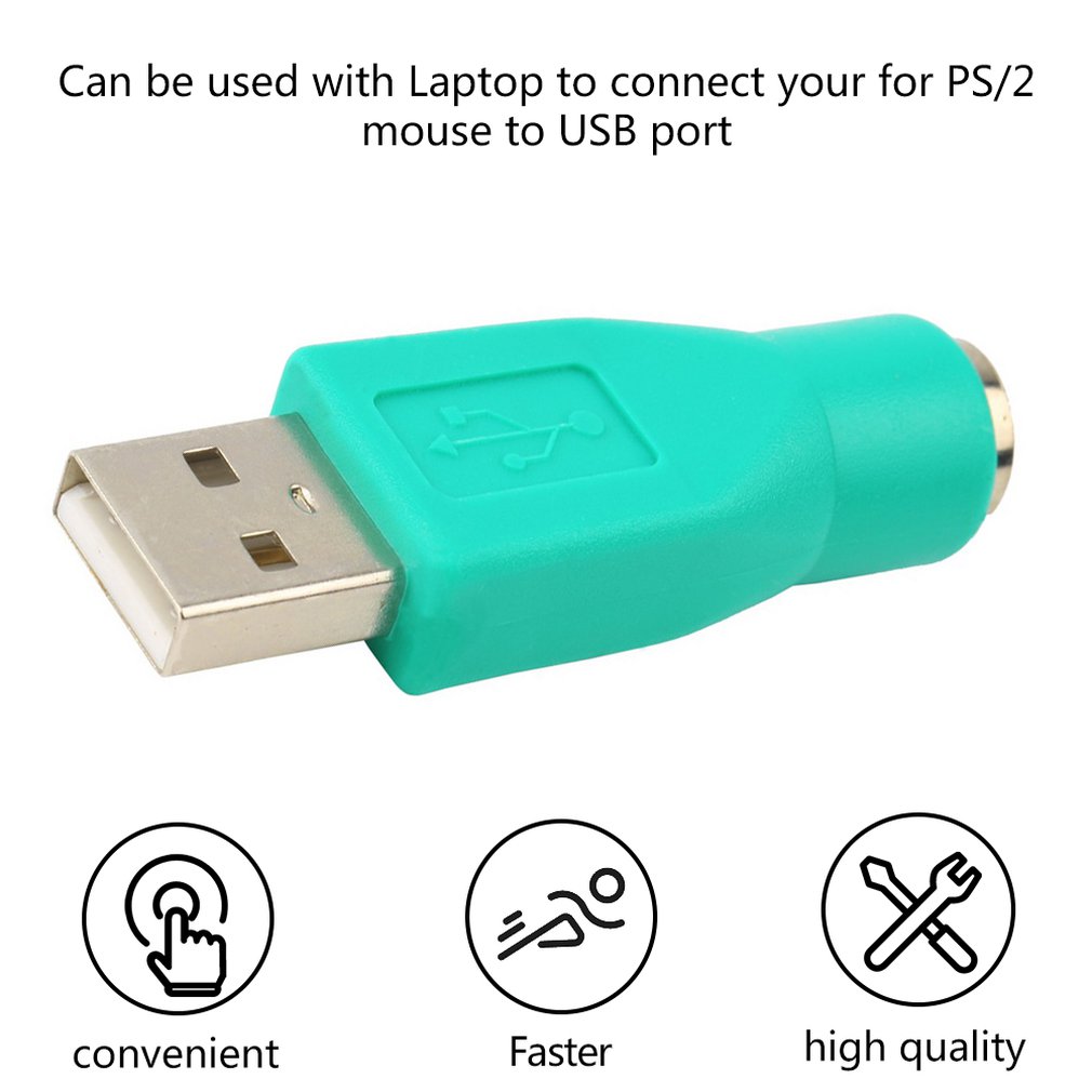 1/5 kpl usb uros - ps /2 naaras adapteri muunnin usb liitin pc sony  ps2 näppäimistö hiiri hiirille