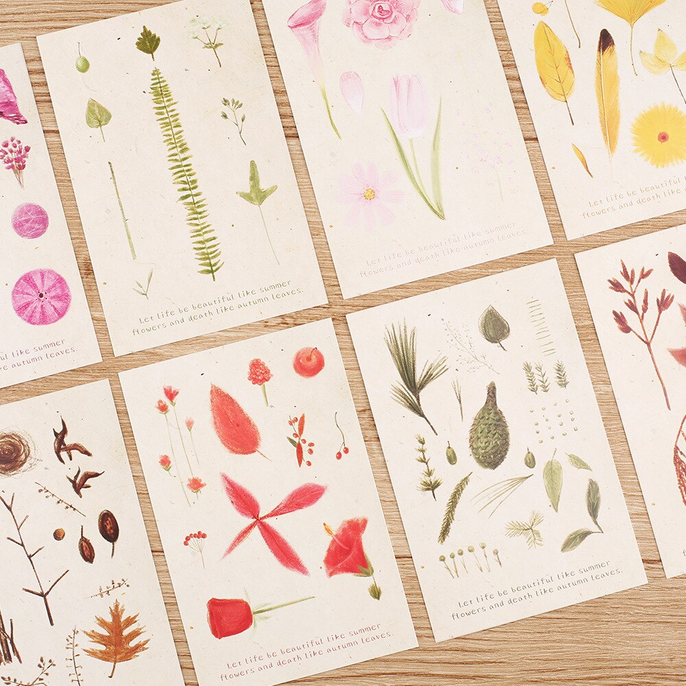 Lot de 30 cartes postales de création naturelle / cartes de vœux / cartes de vœux / noël et année