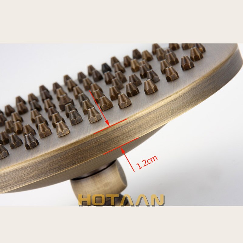 8 tommer 20 x 20cm runde hovedbruser hoved, kobber bruser hoved, anitque messing badeværelse bruser, chuveiro yt -5113