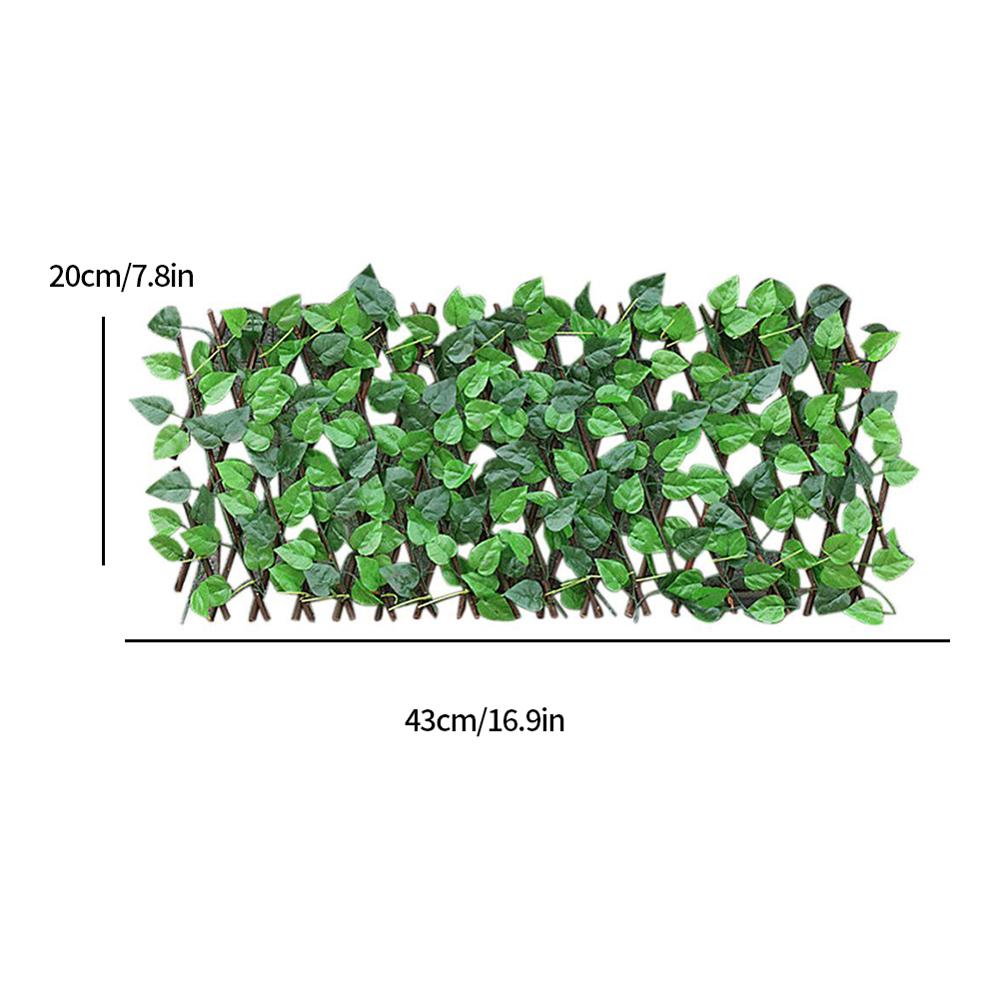 Retractable Artificial Garden Fence Expandable Ivy Privacy Fence Wood Vines Climbing Frame Gardening Plant Home