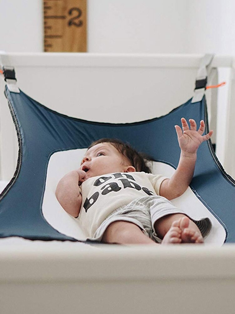 Spædbarn baby hængekøje nyfødt barn sove seng sikker aftagelig barneseng gynge elastisk hængekøje justerbar netto portableachablecrib