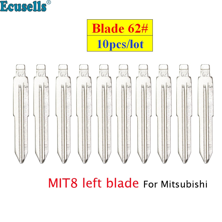 Lame de clé universelle pour télécommande KD, numéro 62, vierge en métal, pour Mitsubishi, 10 pièces/lot