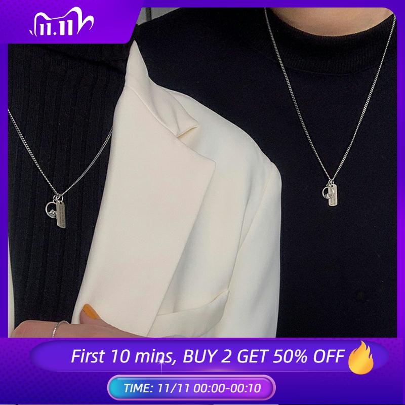 ANENJERY Personality Thai Silver Color A Eachother Couple Necklaces For Women Men Best choker S-N558