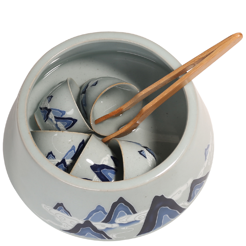 Pinny 1400ml retro vintage bjerge te vaske skåle kinesisk keramik kung fu te tilbehør pigmenteret te service