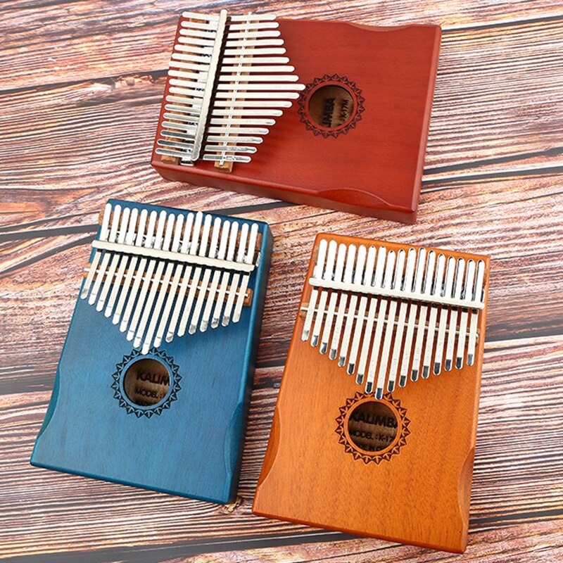 17 Keys Kalimba Thumb Piano Mahogany Mbira Body Musical Instruments Sanza Likembe Africa Finger Piano Beginner Upright Piano