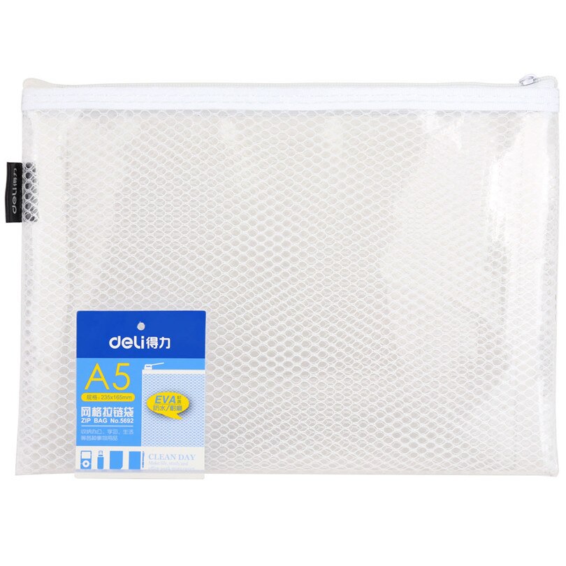 Deli Practical Presentation Folder Statioenry White Waterproof For School Supplies A5 Papel In Point Gridding File Folder: Default Title