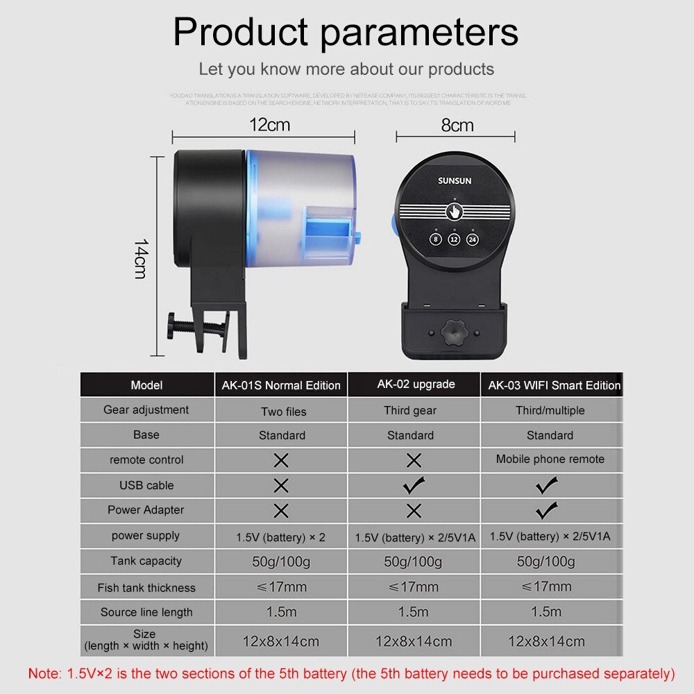 Visvoeder wifi programmeerbaar aquarium automatische visvoer dispenser voor aquarium elektronische timer voederautomaat 3 maaltijden