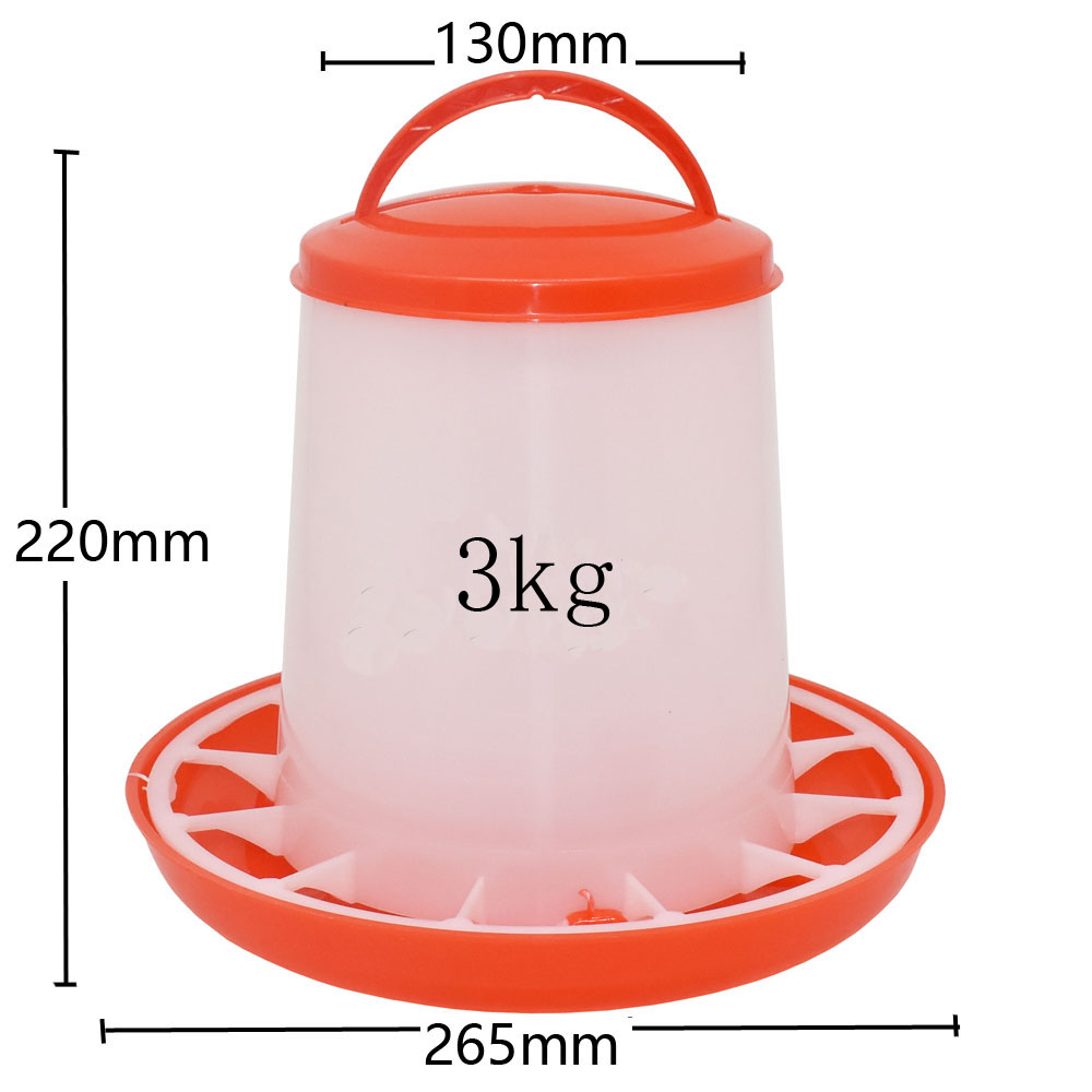 3 kg kyllingedrikker/foderhane høne drikkekopper foderkop husdyr fjerkræ kyllingefarm fodring vanding forsyninger: 3kg