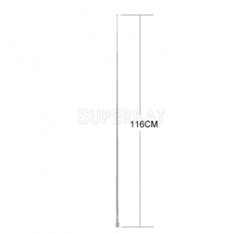 Superbat HF VHF UHF 116cm Teleskop Antenne Bnc-stecker für Uniden Pfeifer Polizei Radio Scanner Zwei Weg Radio Frequenz zähler
