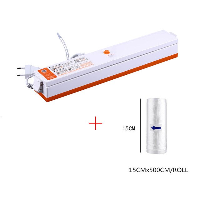 Vacuum Packaging Machine Vacuum Bag Compression Sealing Machine Automatic Food Preservation Packaging Plastic Vacuum Machine: WHITE 15Cm / US Plug