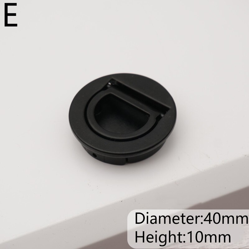 Nordic Simple Hidden Door Handles Stainless Steel Recessed Flush Pull Cabinet Invisible Round Door Handle Pull Hardware: E