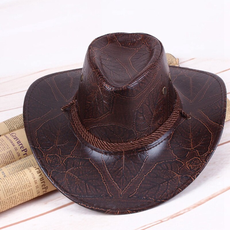 Mongolischen Grünland Hütte Leder Westlichen Hütte Western Cowboy Sonnenhut