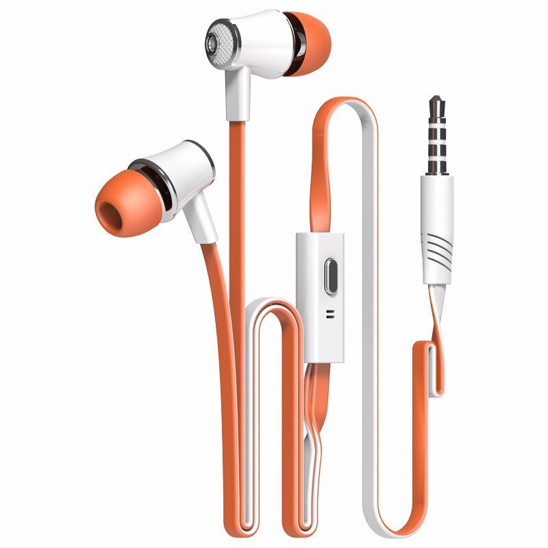 Auriculares intrauriculares con cable Langsdom deportivos a prueba de sudor JM21, auriculares portátiles para juegos, bass stereo, auriculares con micrófono para música MP3: orange