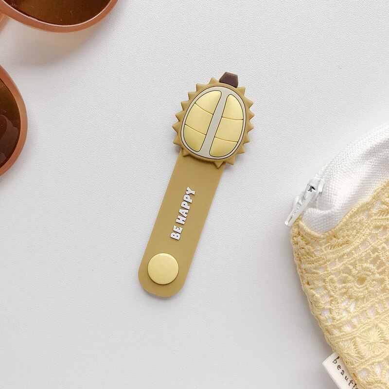 Winder cute fruit pattern organizer help to clean up the desktop and solve the clutter: brown