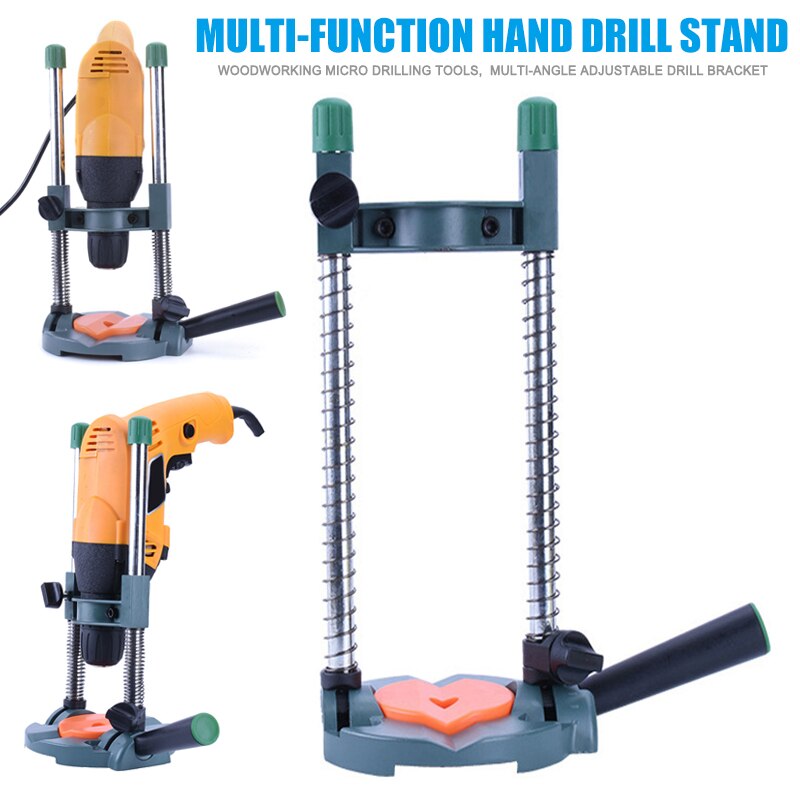 Soporte de taladro multifunción, soporte de taladro de ángulo ajustable para carpintería, estante de soporte en existencia: Default Title