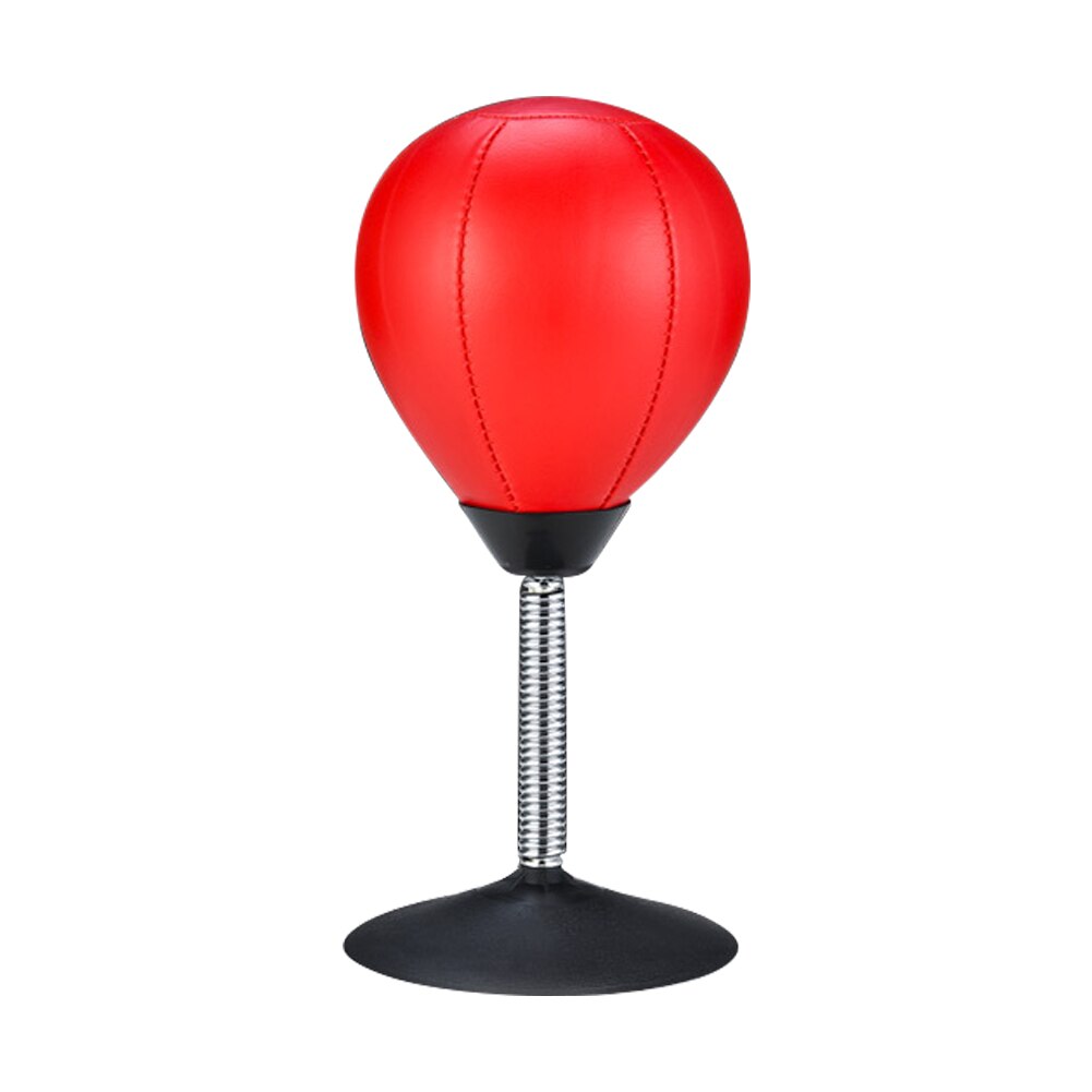 Stress Buster Punching Bag PU Leather Stress Relief Desktop Ball with Pump for Easy Safety Exercise Accessories