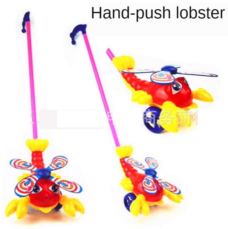Trotteur pour bébé, chariot, jouet, pôle unique, enfant, pousser, pousser, garçon, fille, fille, pousser, avion, papillon, homard, 1 paire