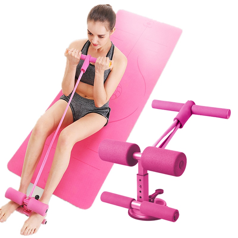 Fitness Sit Up Assist Multifunction Adjustable Abdominal Sit Up Bar with Elastic Band for Gym Muscle Training Body Stretching