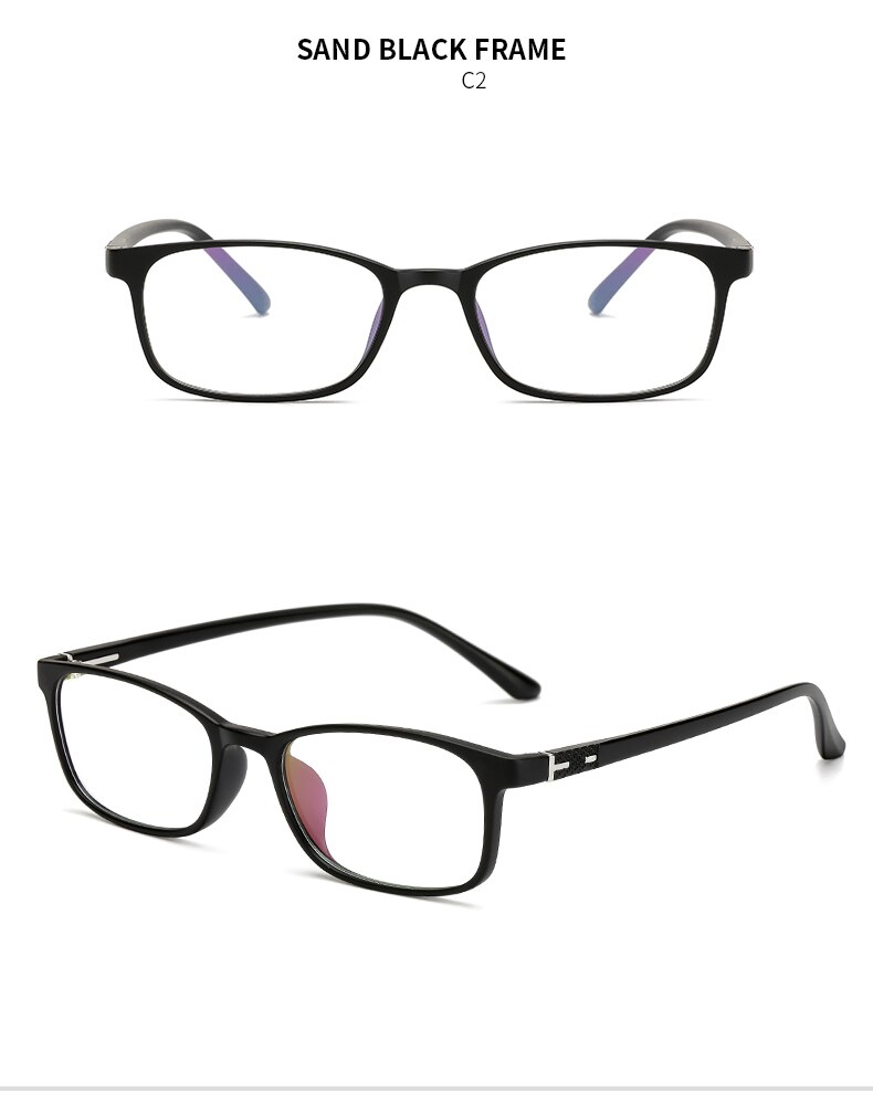TR90 Marco de gafas de titanio para hombres, vidrio rectangular, lentes transparentes, gafas marcos ópticos coreanos, gafas GOZLUGU