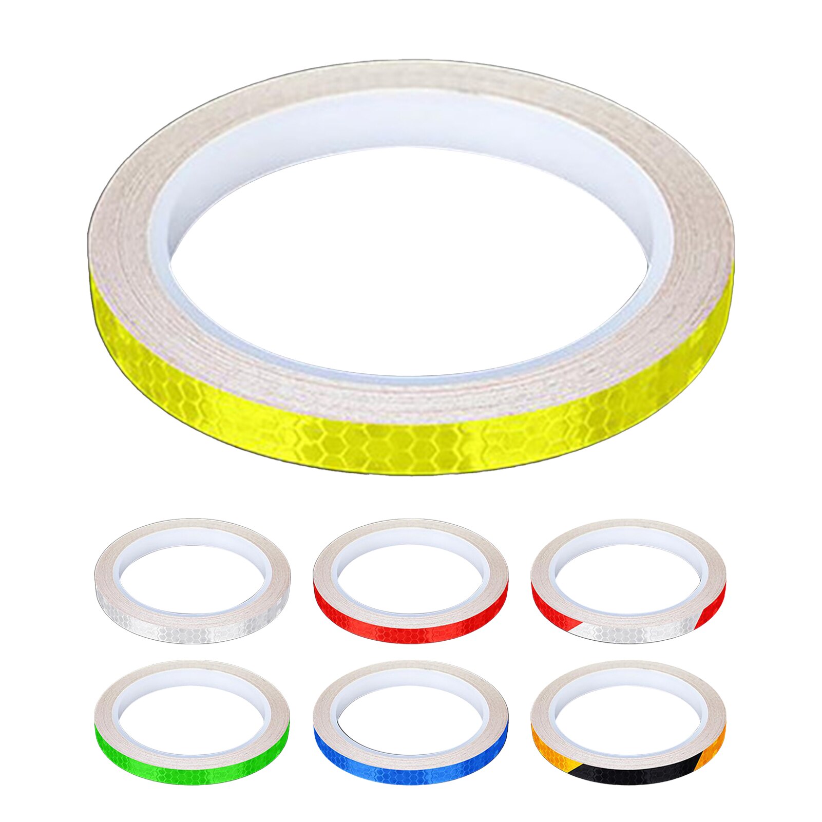 1Pc 8 Meter Auto Styling Reflecterende Streep Tape Motorcycle Bike Body Velg Wiel Streep Tape Stickers Decoratieve Blauw/rood/Geel