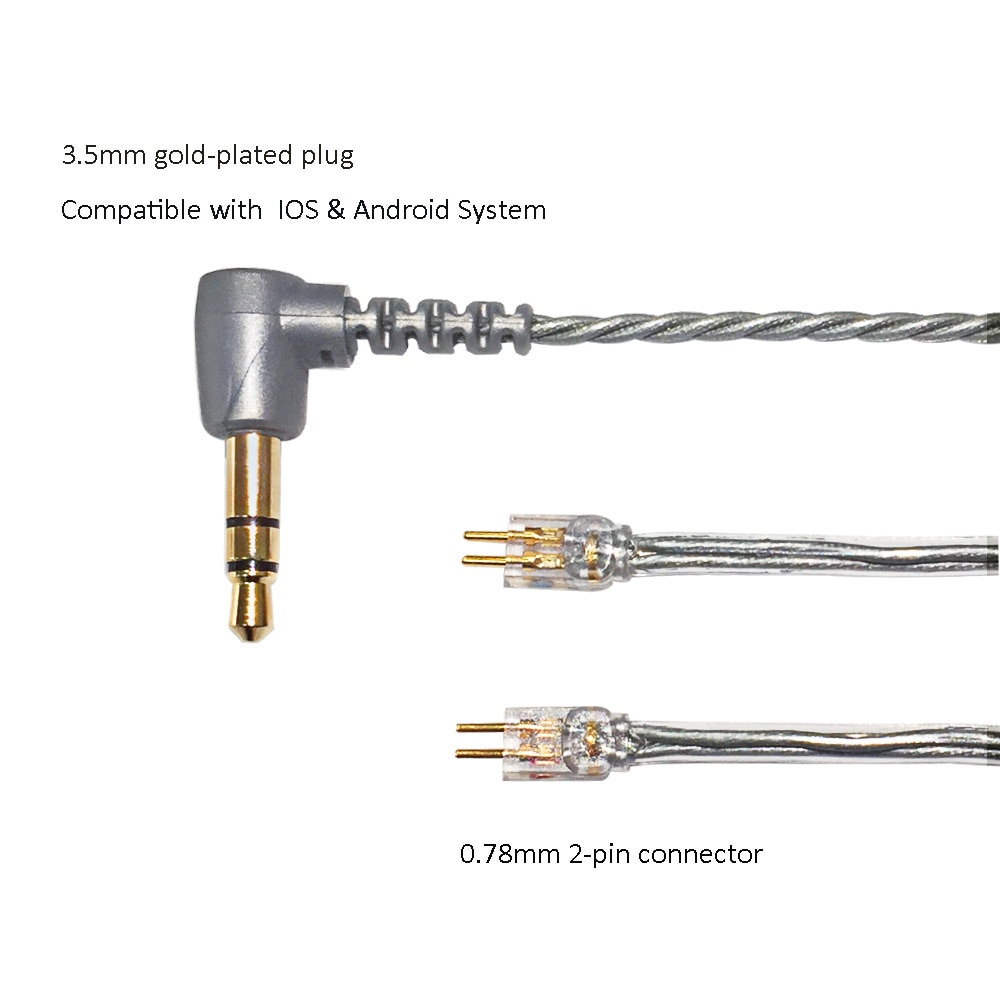 In-ear monitor øretelefon kabel ledning 1964 w4r um3x es3 es5 kabel 2 pins kontakt original plasticsone kabel