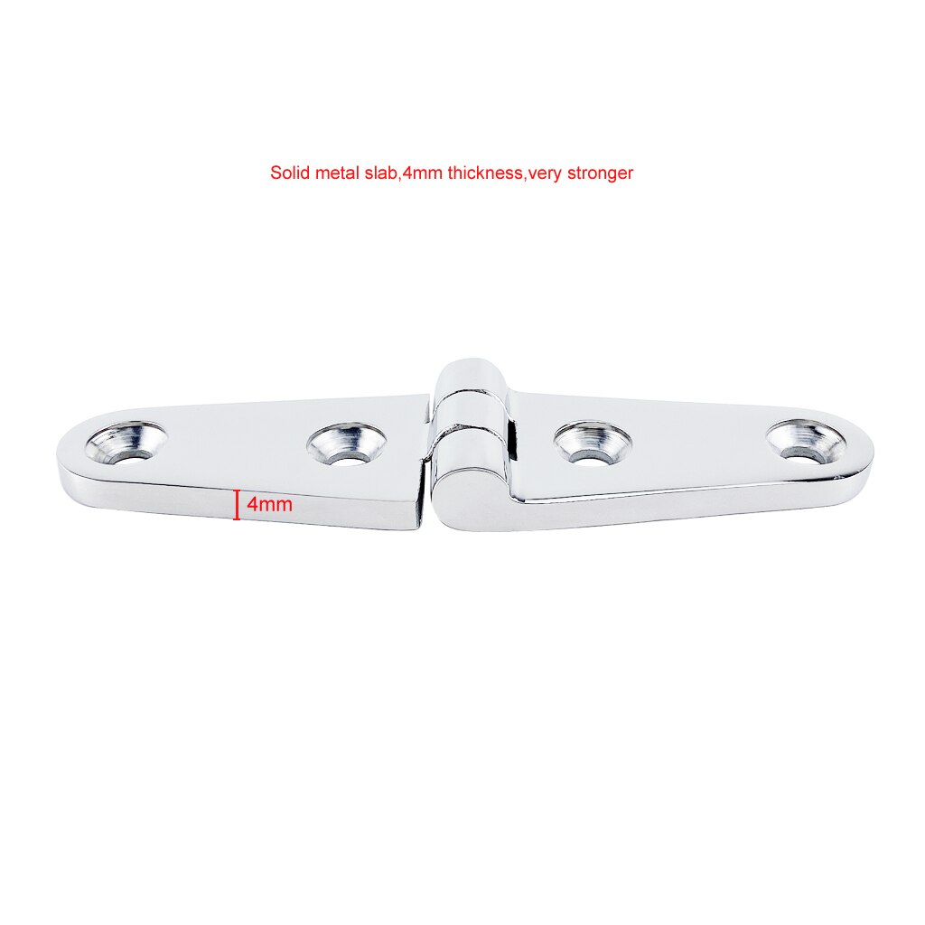 2X SS 316 marine grade 26*102mm cast Boat Caravan RV Deck Hinge Cupboard Cabinet Drawer Door Strap Butt Hinge Furniture Hardware