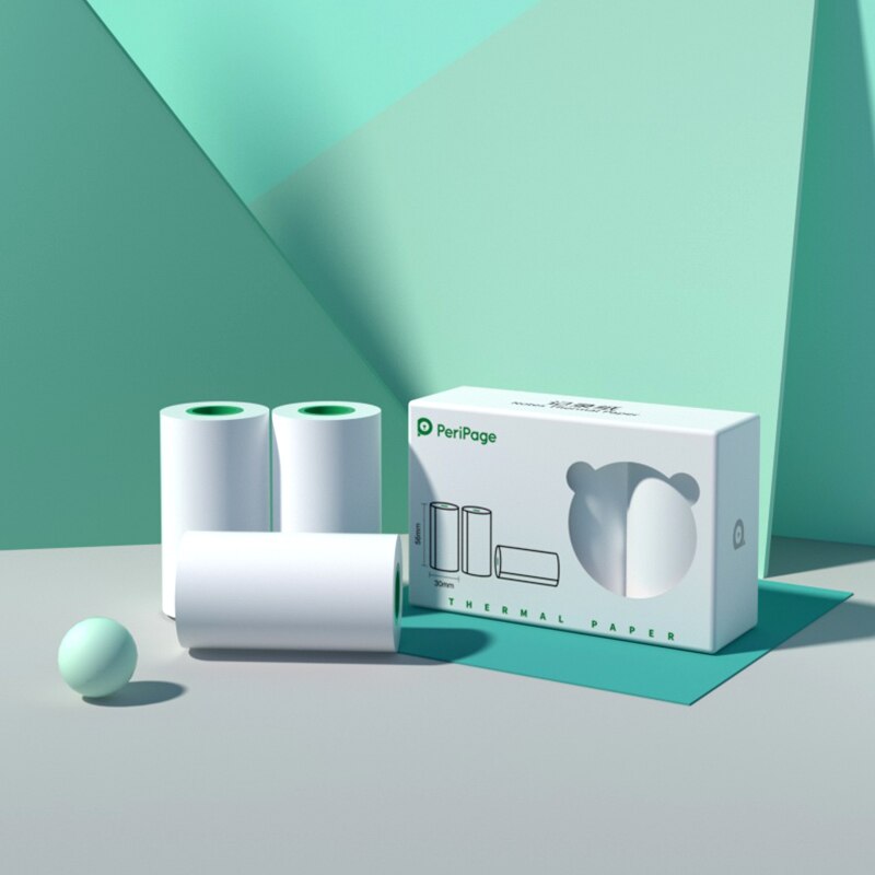 PeriPage 56x30mm 10 Years White Thermal Paper Note Recording Paper For Thermal Pocket Mini Printer A6 A8