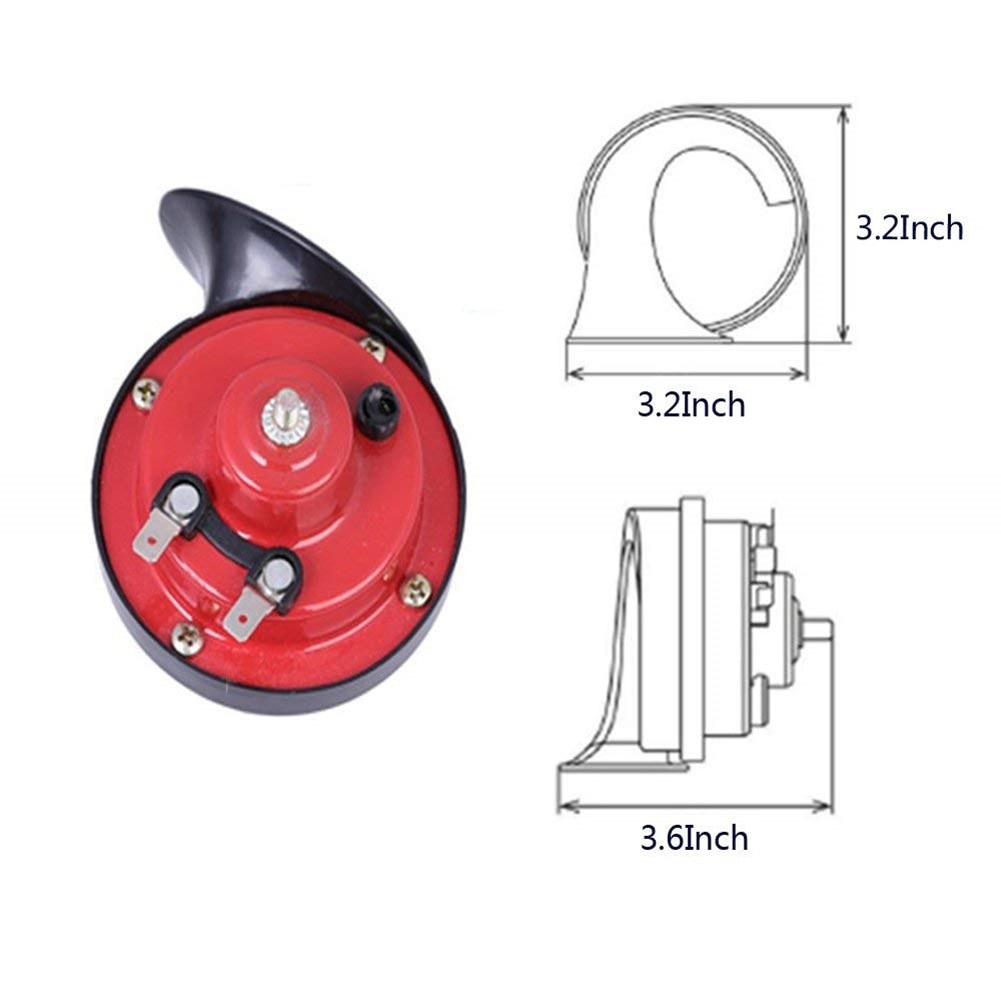 1 par universal bil auto 12v høyt horn elektrisk kjøretøy horn snegle horn luft horn