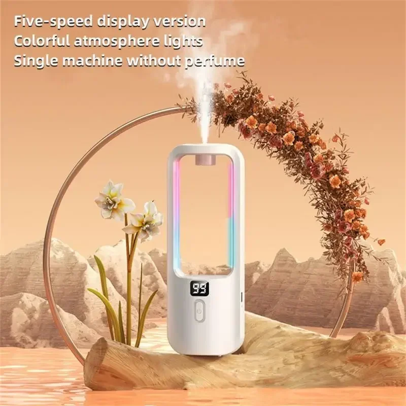 5-versnelling geurverspreider geur etherische olie aromatherapie machine wandgemonteerde luchtbevochtiger machine luchtverfrisser slaapkamer toilet: Clear
