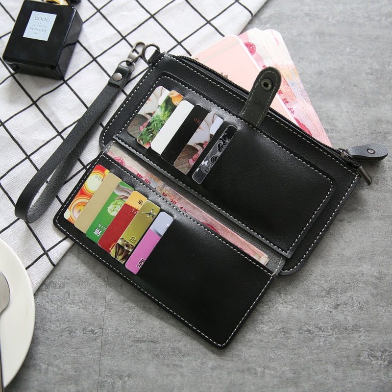 Famous Luxury Brand Long Slim Ladies Phone Wallet Womens Wallets and Purses Carteira Feminina Billetera Mujer 40