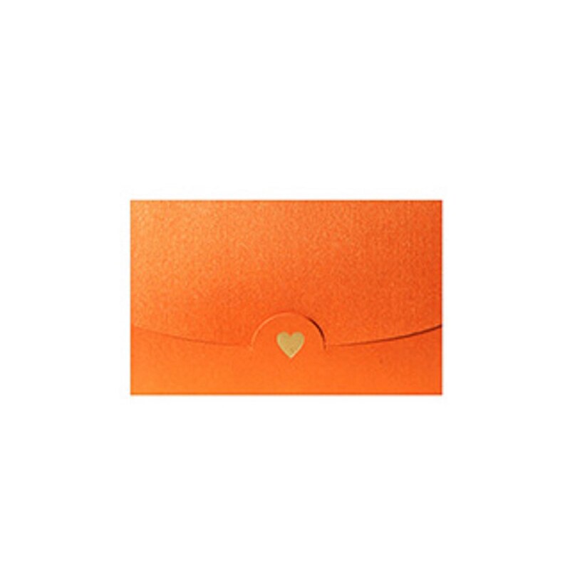 50PCS Heart envelopes Love Button Envelope Kraft Paper Card Handmade String Romantic Colorful Letter 10*7CM: Gold Copper