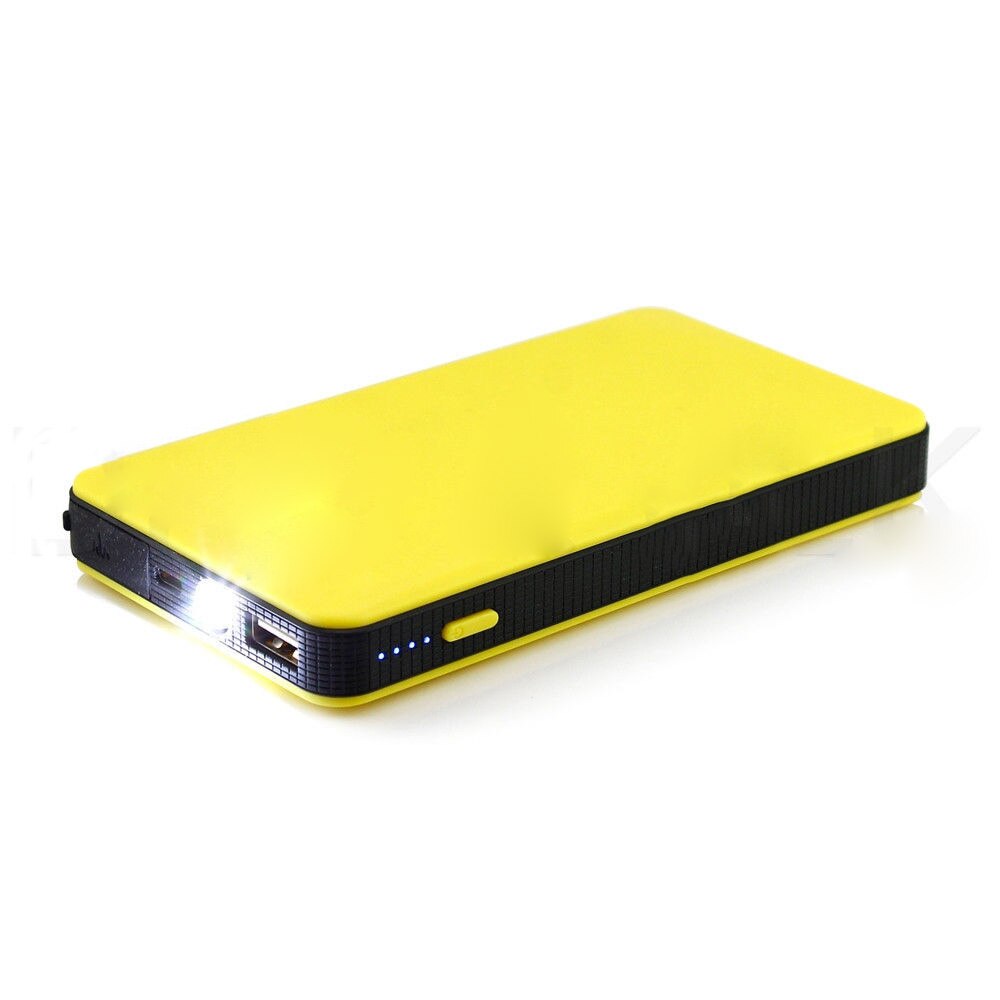 12V 8000 Mah Auto Jump Starter Draagbare Auto Starter Power Bank Auto Motor Emergency Battery Charger Power Bank Booster batterij: Yellow