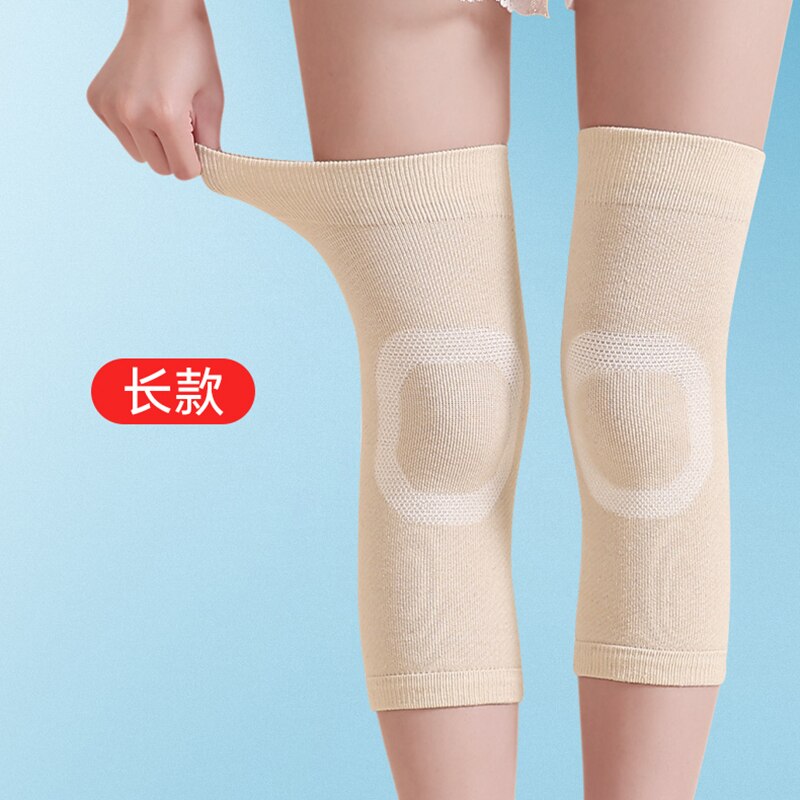 Rodilleras de seda Natural para hombres y mujeres, rodilleras de verano antideslizantes para ancianos, mantienen el calor, piernas frías y antiguas